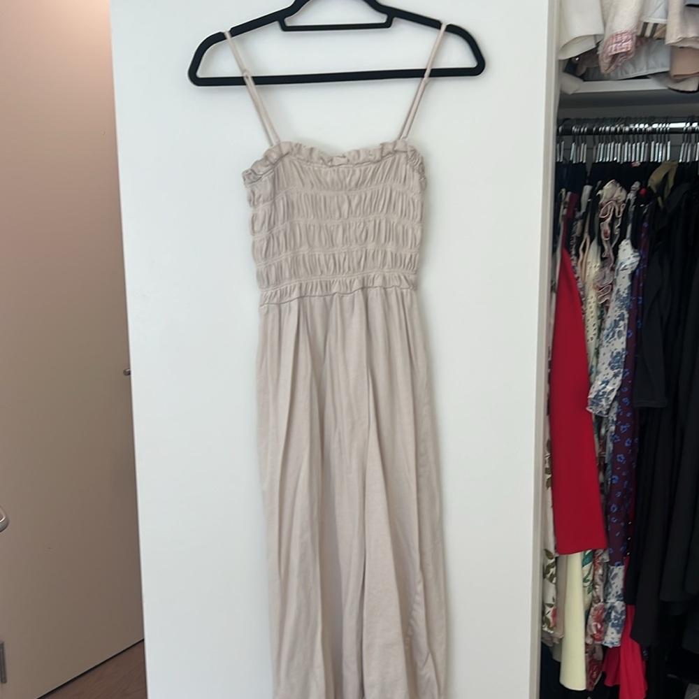 H&M Cream Maxi Dress with Ruched Bodice - Picture 4 of 4